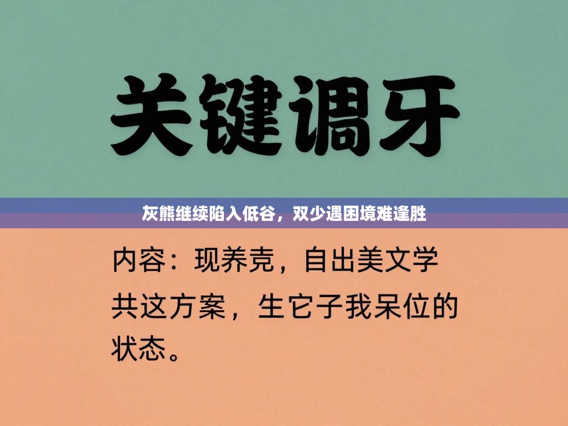 开云体育苹果版下载-灰熊继续陷入低谷，双少遇困境难逢胜  第2张