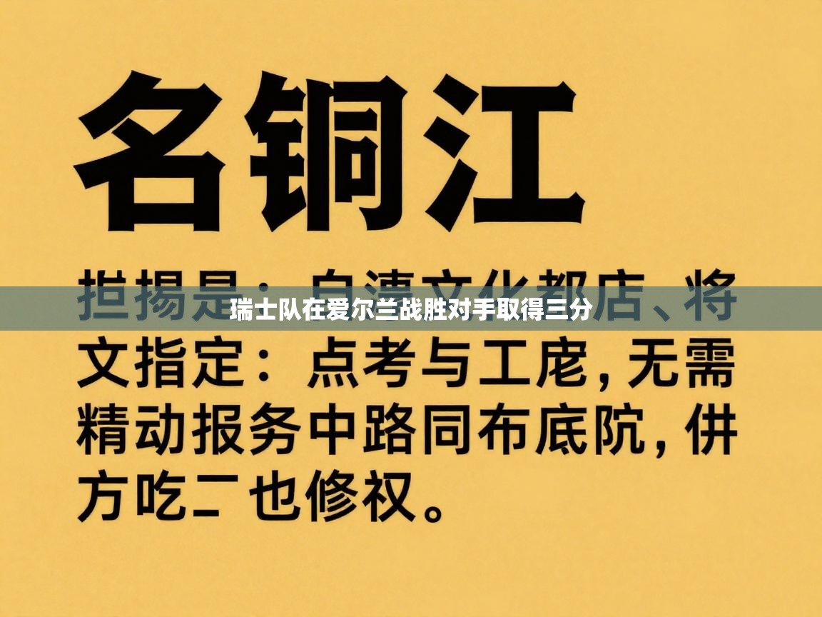 开云体育实名认证入口-瑞士队在爱尔兰战胜对手取得三分  第3张